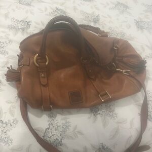 Dooney & Bourke Cognac Leather Shoulder Bag